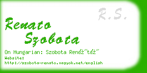 renato szobota business card